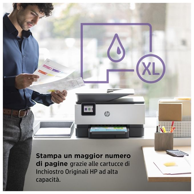 [ComeNuovo] HP Stampante Inkjet Multifunzione OfficeJet Pro 9012e Risoluzione 4800x1200 DPI A4 Wi-Fi
