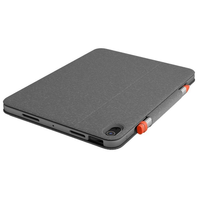 Logitech Folio Touch Custodia Tastiera con Trackpad Retroilluminato Apple Smart Connector QWERTY Spagnola Grigio Oxford per Apple 10.9'' iPad Air