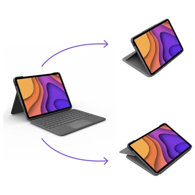 Logitech Folio Touch Custodia per iPad Air 4a Gen Grigio Smart Connector QWERTY Italiano