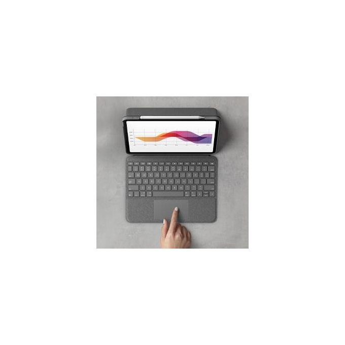 Logitech Folio Touch Custodia per iPad Air 4a Gen Grigio Smart Connector QWERTY Italiano