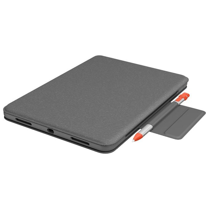 Logitech Folio Touch Custodia Tastiera con Trackpad Retroilluminato Apple Smart Connector QWERTY Spagnola Grigio Oxford per Apple 10.9'' iPad Air