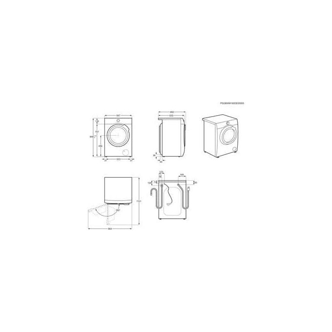AEG L9FEC962Y Serie 9000 Lavatrice Carica Frontale SoftWater OKOMix ProSteam ProSense Classe energetica A Capacita' di carico 9 Kg Centrifuga 1600 giri Motore OKO Inverter