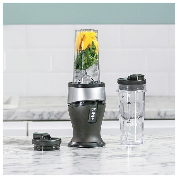 Ninja QB3001EUS Frullatore per Smoothie 700 W 2 Bicchieri da 470 ml 0.47 Litri Tritan Argento-Nero