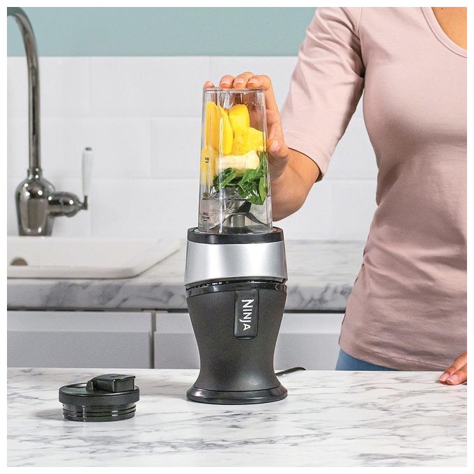 Ninja QB3001EUS Frullatore per Smoothie 700 W 2 Bicchieri da 470 ml 0.47 Litri Tritan Argento-Nero