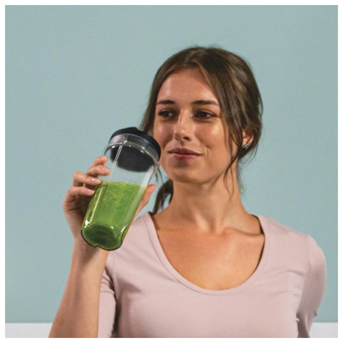 Ninja QB3001EUS Frullatore per Smoothie 700 W 2 Bicchieri da 470 ml 0.47 Litri Tritan Argento-Nero