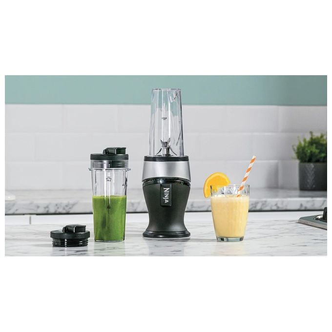Ninja QB3001EUS Frullatore per Smoothie 700 W 2 Bicchieri da 470 ml 0.47 Litri Tritan Argento-Nero