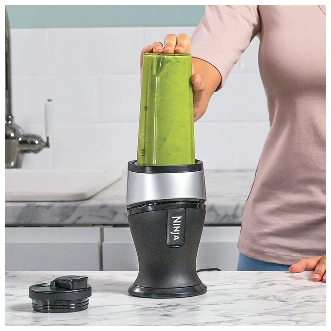 Ninja QB3001EUS Frullatore per Smoothie 700 W 2 Bicchieri da 470 ml 0.47 Litri Tritan Argento-Nero