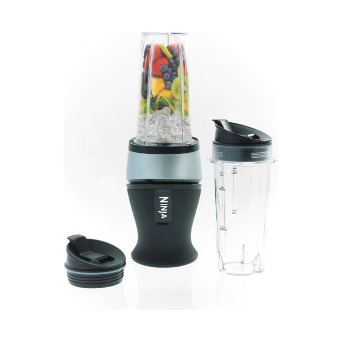 Ninja QB3001EUS Frullatore per Smoothie 700 W 2 Bicchieri da 470 ml 0.47 Litri Tritan Argento-Nero