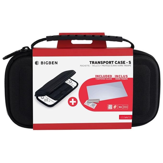 Big Ben Kit Custodia di Trasporto Rigida e Proteggi Schermo in Vetro Temperato per Nintendo Switch Lite