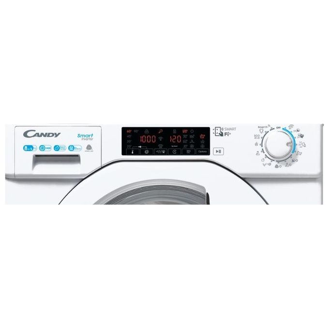 Candy CBDO485TWME-1-S Lavasciuga Carica Frontale da Incasso Classe energetica D (A+) Capacita' di carico 8-5 kg Centrifuga 1400 giri Wifi + NFC Partenza differita fino a 24h Motore Inverter