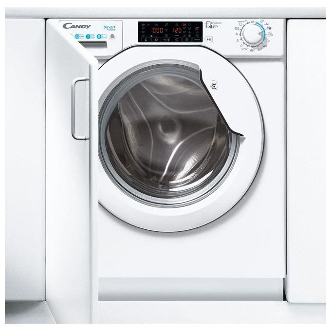 Candy CBDO485TWME-1-S Lavasciuga Carica Frontale da Incasso Classe energetica D (A+) Capacita' di carico 8-5 kg Centrifuga 1400 giri Wifi + NFC Partenza differita fino a 24h Motore Inverter