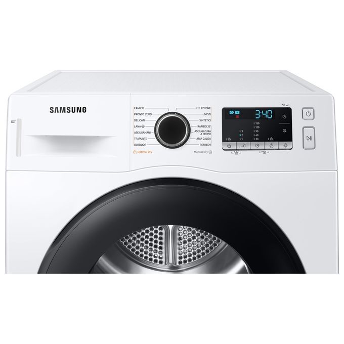 Samsung DV90TA240AE Crystal EcoDry Asciugatrice a Pompa di Calore Classe energetica A+++ Capacita' di carico 9 Kg Optimal Dry Sensor