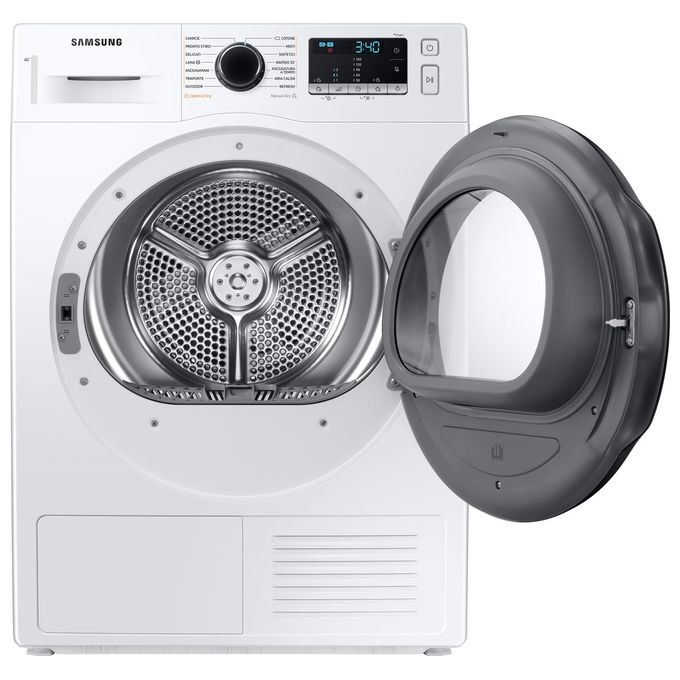 Samsung DV90TA240AE Crystal EcoDry Asciugatrice a Pompa di Calore Classe energetica A+++ Capacita' di carico 9 Kg Optimal Dry Sensor
