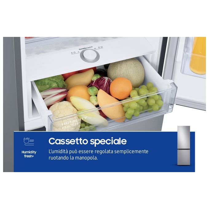 Samsung RB34T603ESA Frigorifero Combinato Capacita' 355 Litri Classe energetica E (A++) No Frost Premium Power Cool 185,3 cm Silver Inox