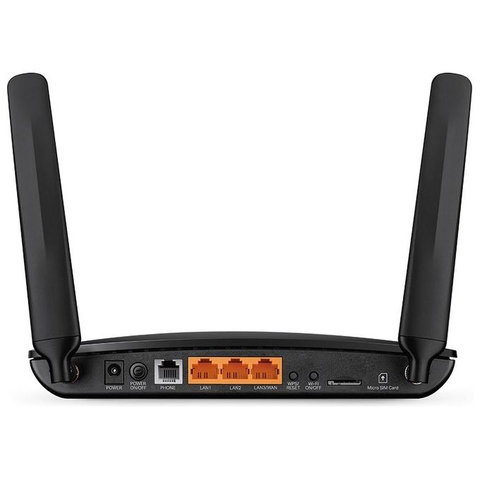 Tp-Link TL-MR6500v Router Wireless Dual-Band 2.4Ghz Fast Ethernet 3G 4G Nero