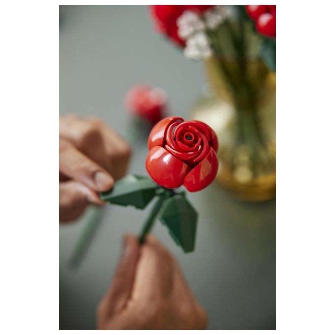 LEGO Icons 10328 Bouquet di Rose, Set Fiori Finti per Adulti, Decorazione Casa, Idea Regalo per Lei o Lui, Collezione Botanica