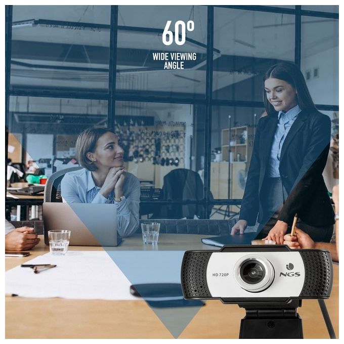 Nilox  XpressCam720 Webcam 1280x720 Pixel Usb 2.0 Nero--Grigio-Argento