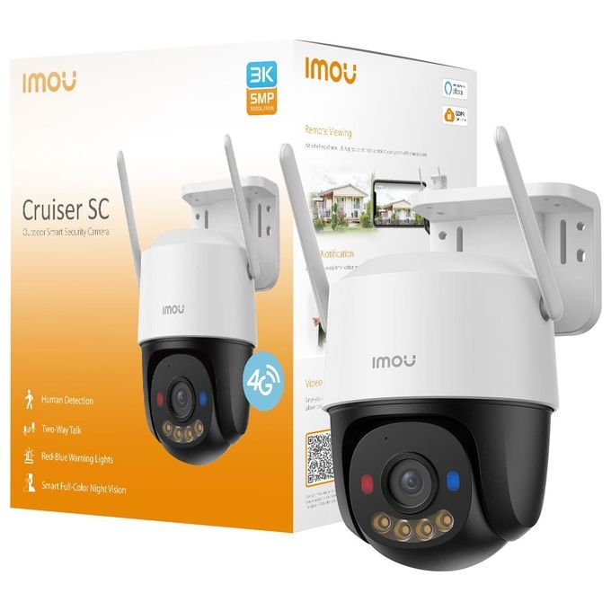 Imou Telecamera Cruiser SC 4G 3K PTZ IP-Wi-Fi Full-color 5MP RedeBlue light