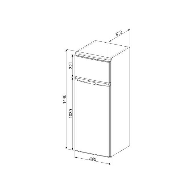 Smeg FD14FS Estetica Universale Frigorifero Doppia Porta Capacita' 213 Litri Classe Energetica F (A+) 144 cm Silver