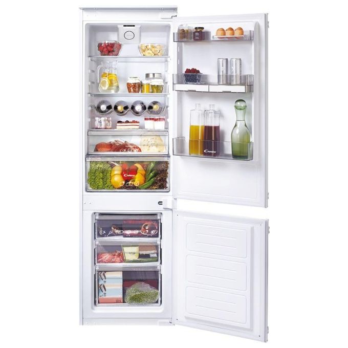 Candy CKBBS 172 FT-N Frigorifero Combinato Ventilato da Incasso Capacita' 250 Litri Classe energetica A++ Controllo Elettronico Sky Fan Beauty box 177 cm Bianco