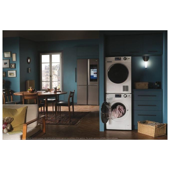 Haier HW70-B12636N Serie 636 Lavatrice Frontale Slim 7 Kg 1200 rpm Classe A Motore Direct Motion ABT (85x59x46 cm) colore Bianco