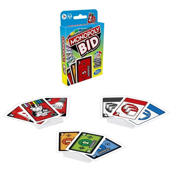 Hasbro Monopoly Bid Giochi da Tavolo per Famiglie e Amici Divertimento Strategico nel Gioco Classico di Monopoly