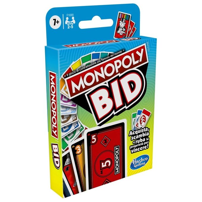 Hasbro Monopoly Bid Giochi da Tavolo per Famiglie e Amici Divertimento Strategico nel Gioco Classico di Monopoly
