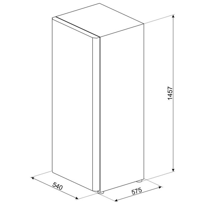 Smeg CV215NF Estetica Universale Congelatore Verticale Capacita' 168 Litri Classe energetica F NoFrost 145 cm Bianco