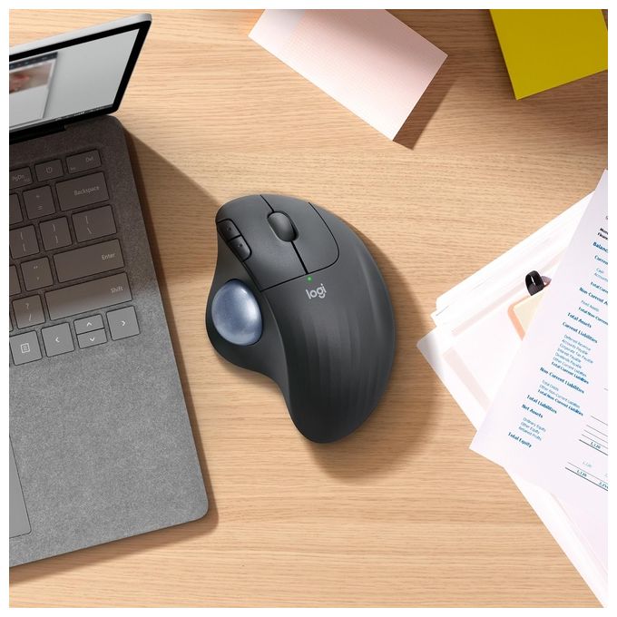 Logitech Ergo M575 Mouse Mano Destra Wireless A Rf + Bluetooth Trackball 2000 Dpi
