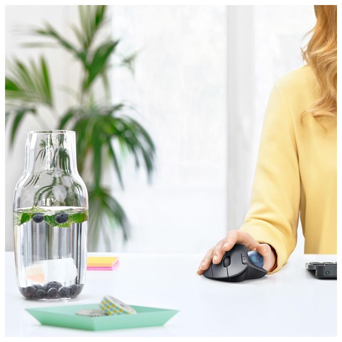 Logitech Ergo M575 Mouse Mano Destra Wireless A Rf + Bluetooth Trackball 2000 Dpi