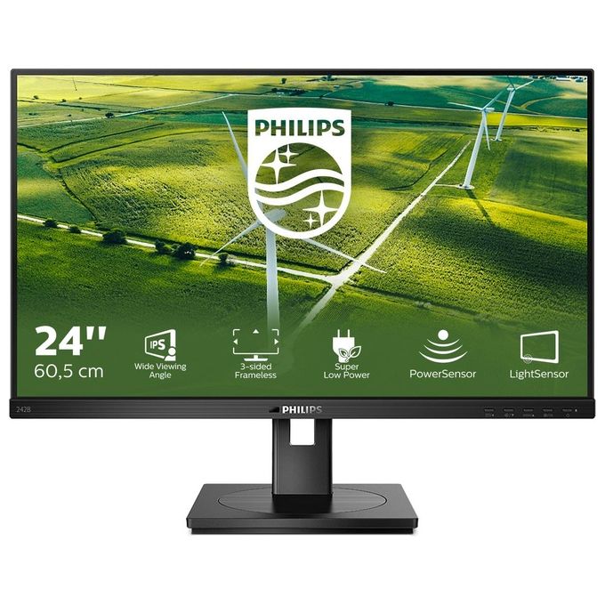 Philips Monitor 23.8'' LED IPS 242B1G - 00 1920x1080 Full HD Tempo di Risposta 4 ms