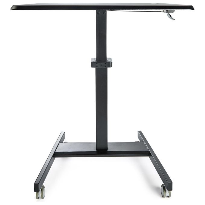 StarTech.com STSCART2 Scrivania Sit-Stand Regolabile in Altezza con Ruote Bloccanti 750 - 1200 mm Materiale Piano in Legno colore Nero