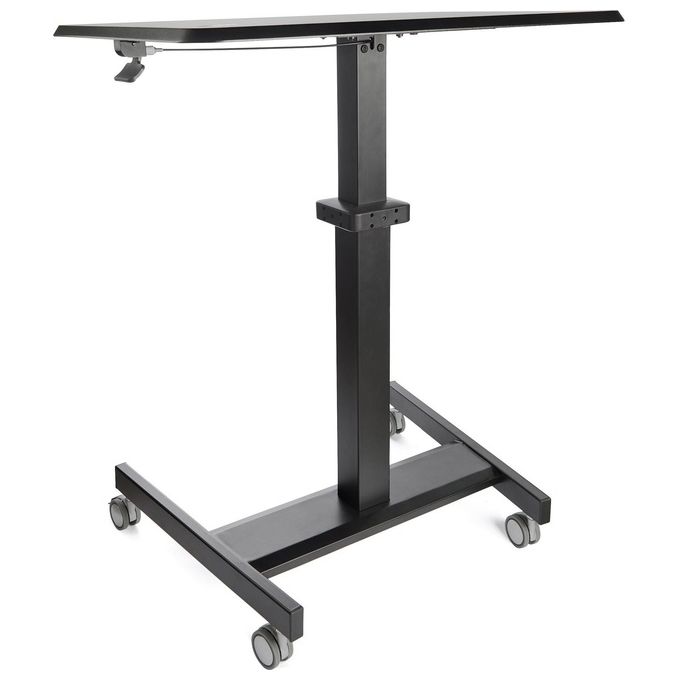 StarTech.com STSCART2 Scrivania Sit-Stand Regolabile in Altezza con Ruote Bloccanti 750 - 1200 mm Materiale Piano in Legno colore Nero
