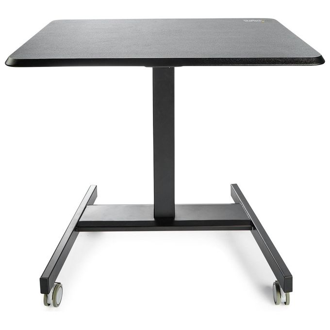StarTech.com STSCART2 Scrivania Sit-Stand Regolabile in Altezza con Ruote Bloccanti 750 - 1200 mm Materiale Piano in Legno colore Nero