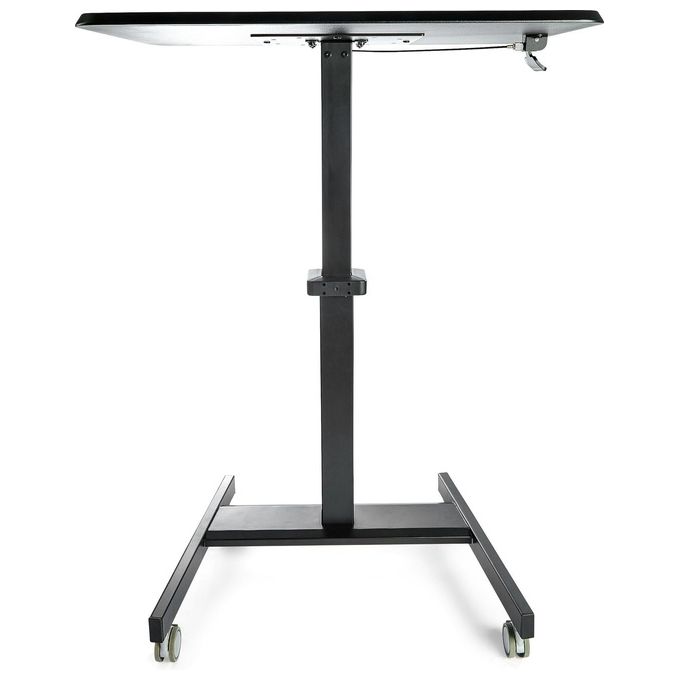 StarTech.com STSCART2 Scrivania Sit-Stand Regolabile in Altezza con Ruote Bloccanti 750 - 1200 mm Materiale Piano in Legno colore Nero
