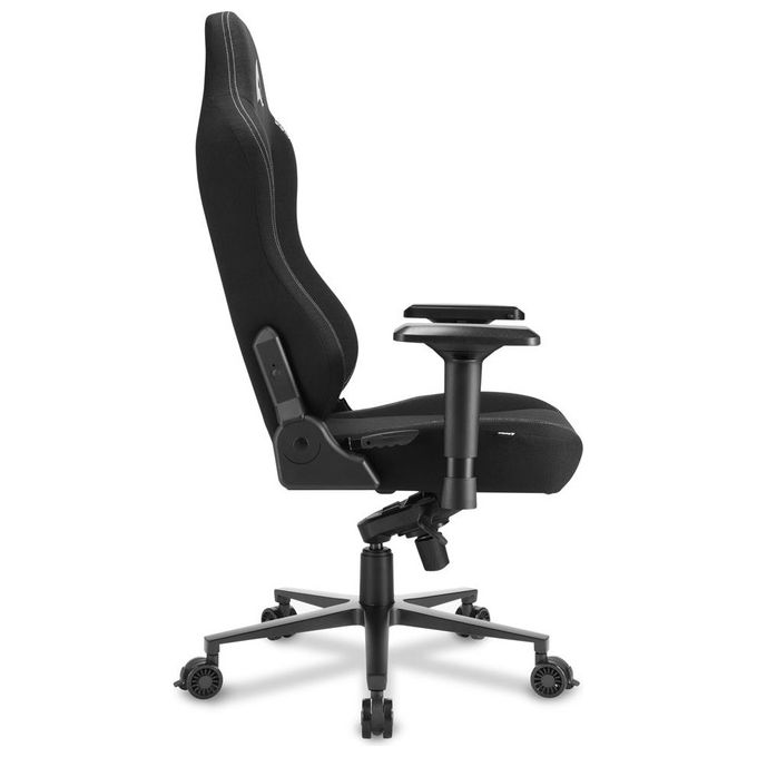 Sharkoon Skiller SGS40 Sedia Gaming in Tessuto Alzata Gas Classe 4 Braccioli 4D Ruote da 75mm con Blocco Nero