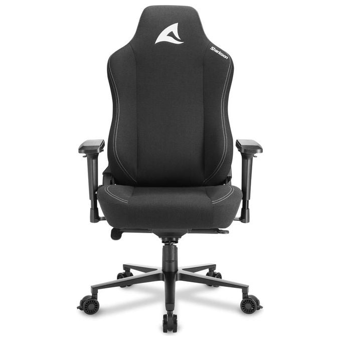 Sharkoon Skiller SGS40 Sedia Gaming in Tessuto Alzata Gas Classe 4 Braccioli 4D Ruote da 75mm con Blocco Nero