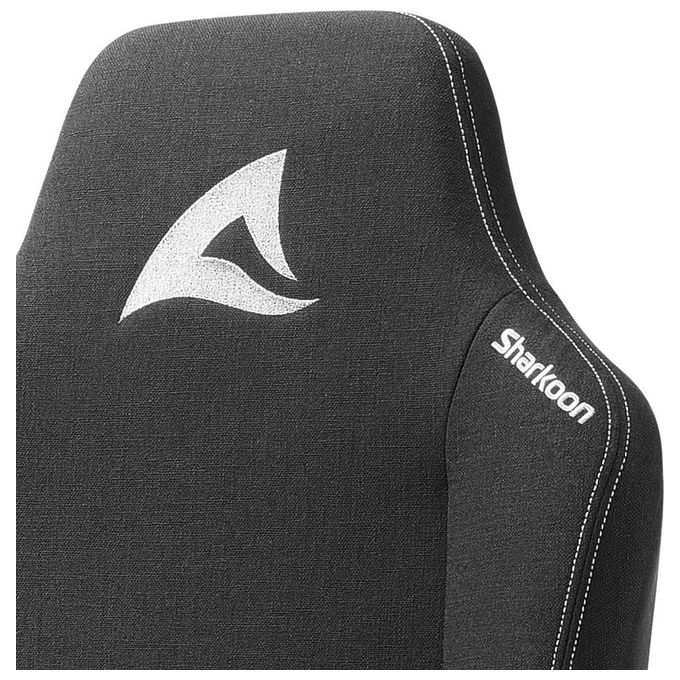 Sharkoon Skiller SGS40 Sedia Gaming in Tessuto Alzata Gas Classe 4 Braccioli 4D Ruote da 75mm con Blocco Nero