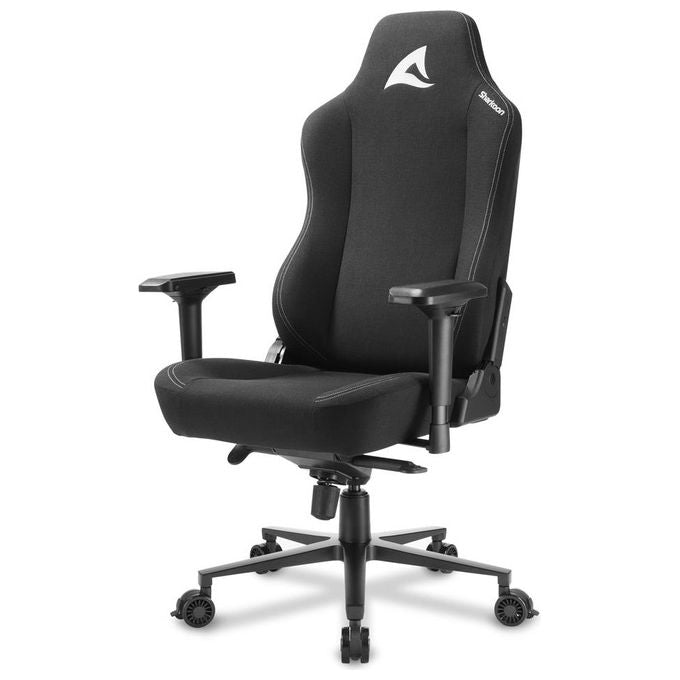 Sharkoon Skiller SGS40 Sedia Gaming in Tessuto Alzata Gas Classe 4 Braccioli 4D Ruote da 75mm con Blocco Nero