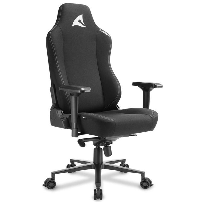 Sharkoon Skiller SGS40 Sedia Gaming in Tessuto Alzata Gas Classe 4 Braccioli 4D Ruote da 75mm con Blocco Nero