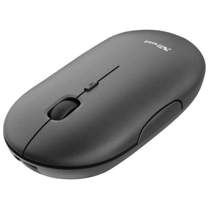 Trust Puck Mouse Ambidestro Wireless A Rf + Bluetooth Ottico 1600 Dpi