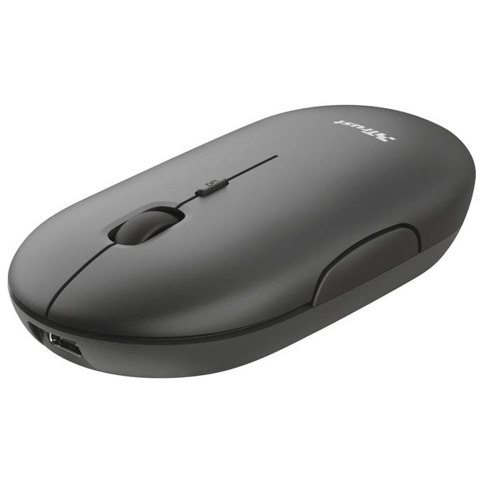 Trust Puck Mouse Ambidestro Wireless A Rf + Bluetooth Ottico 1600 Dpi