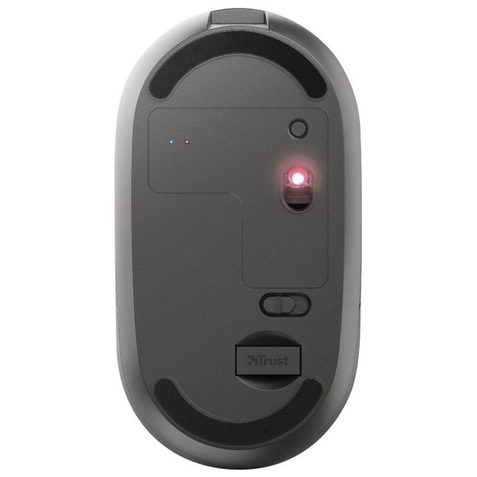 Trust Puck Mouse Ambidestro Wireless A Rf + Bluetooth Ottico 1600 Dpi