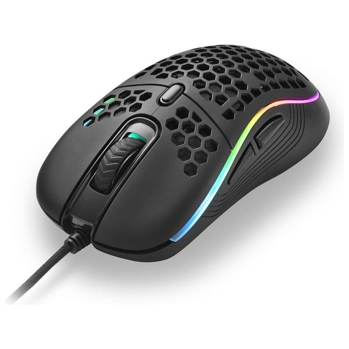 Sharkoon Light² S Mouse Gaming 6200 Dpi Rgb 6 Tasti Configurabili Usb 1.8mt