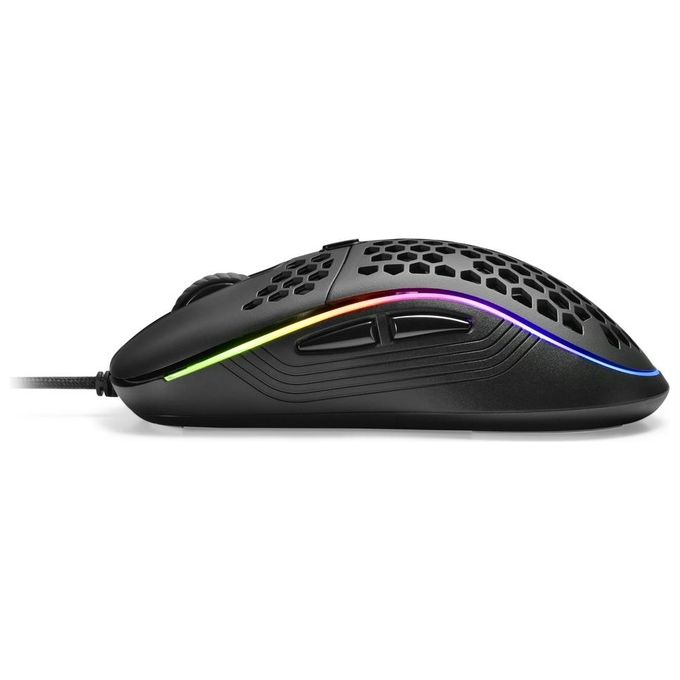 Sharkoon Light² S Mouse Gaming 6200 Dpi Rgb 6 Tasti Configurabili Usb 1.8mt