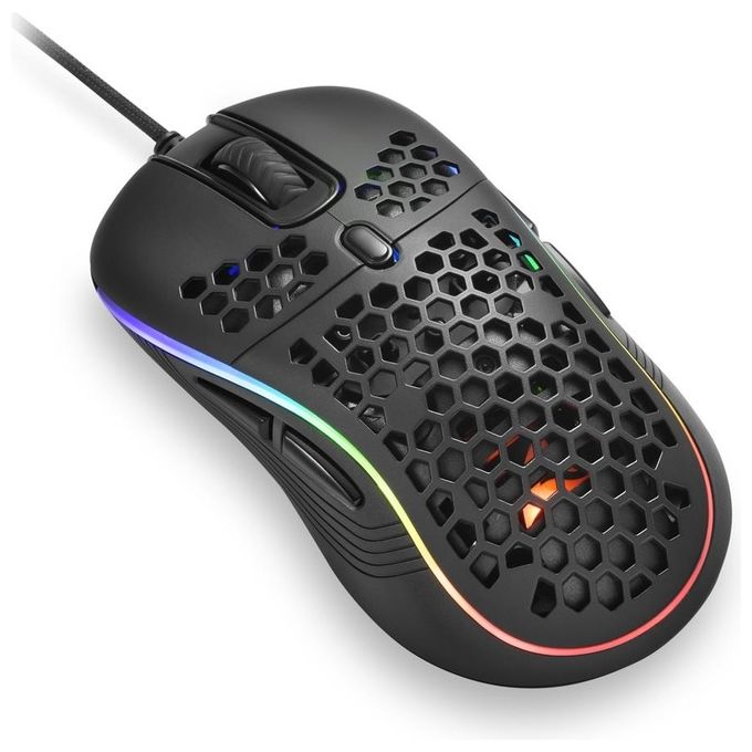 Sharkoon Light² S Mouse Gaming 6200 Dpi Rgb 6 Tasti Configurabili Usb 1.8mt