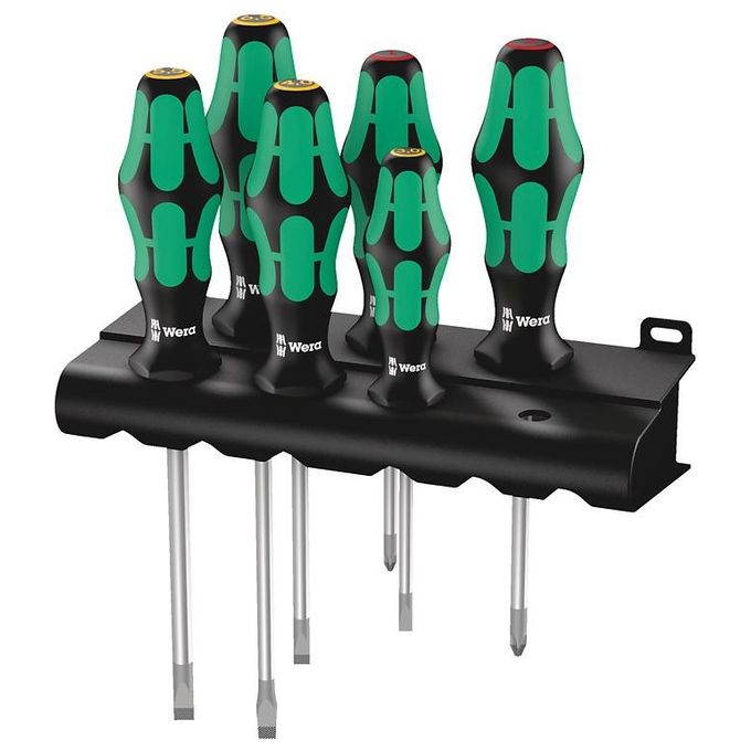 Wera 334-6 Kraftform Plus Lasertip Set di Cacciaviti 6 Pezzi