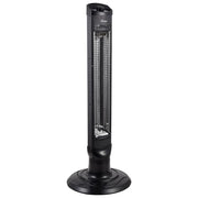 Ardes AR4B03 Stufa in Fibra di Carbonio Oscillante 1 Lampada e 2 Potenze con Struttura in Metallo Torretta al Carbonio Nera