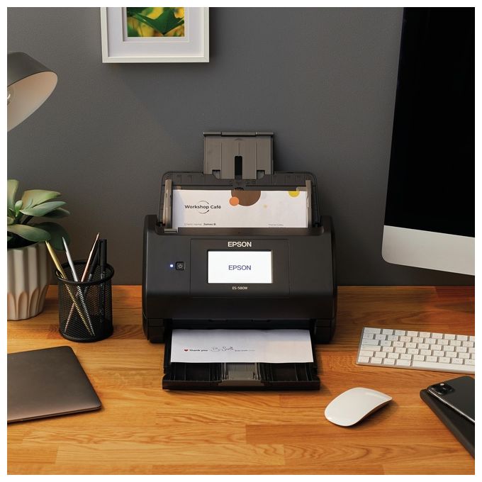 Epson B11B258401 WorkForce ES-580W Scanner A4 Fronte Retro ADF 100 fogli Wi-Fi 35 ppm 600x600 DPI colore Nero