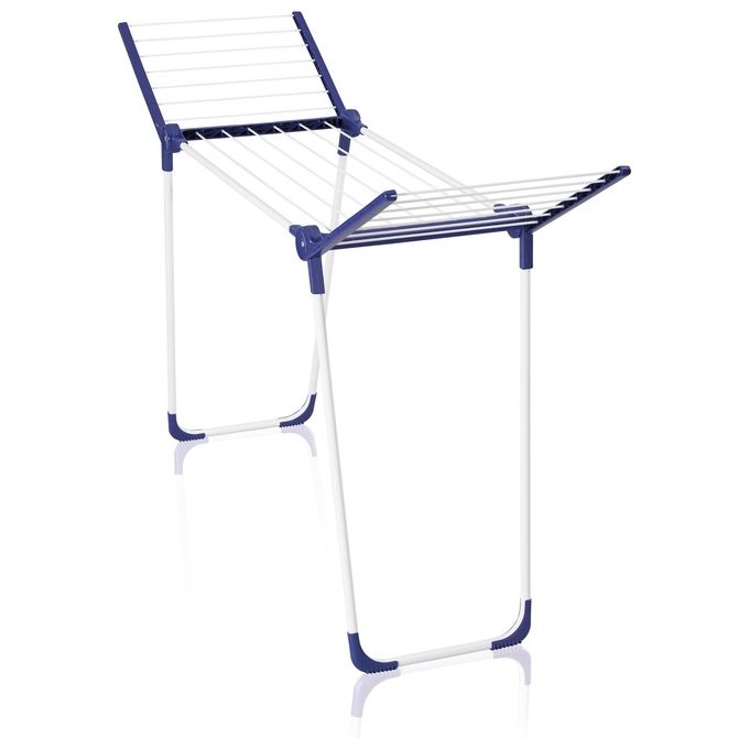 Leifheit Pegasus 120 Solid Compact Stendibiancheria da Pavimento Blu e Bianco per Casa e Arredamento